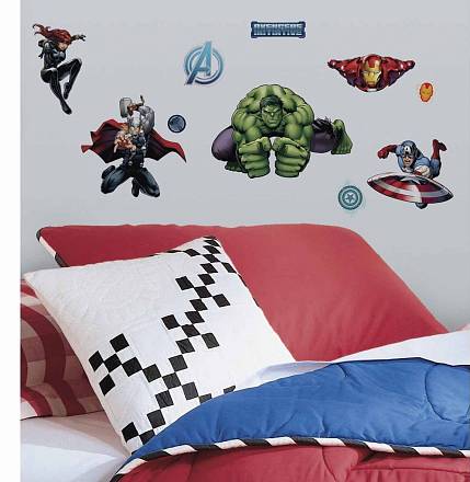 Наклейки для декора из серии Мстители: персонажи, 28 стикеров 